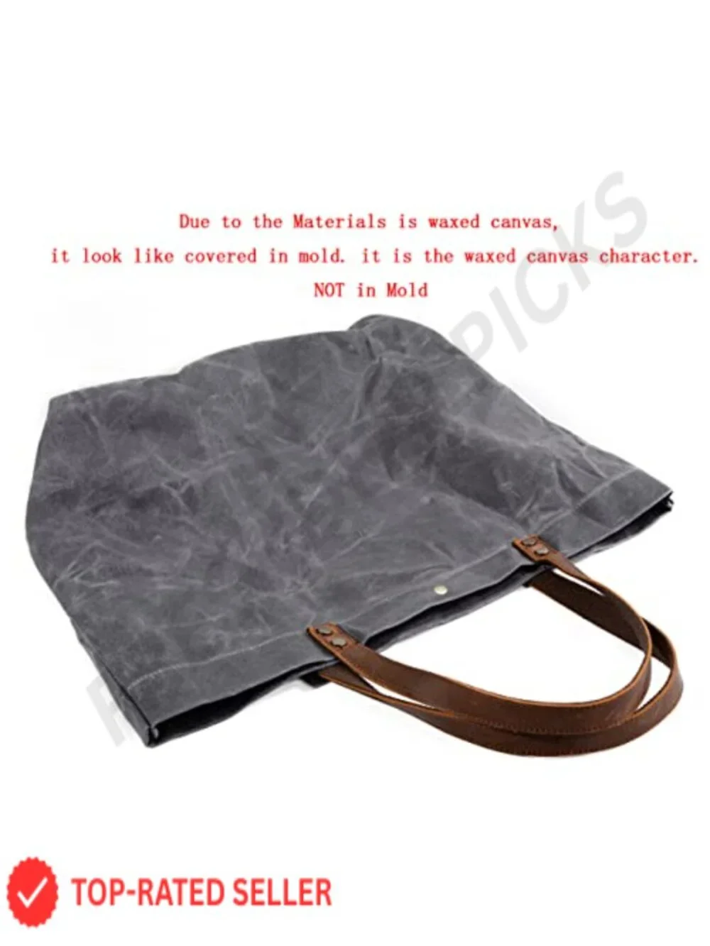Waxed Canvas Extra Large Travel Tote Bag Women Carryall Shoulder Purse